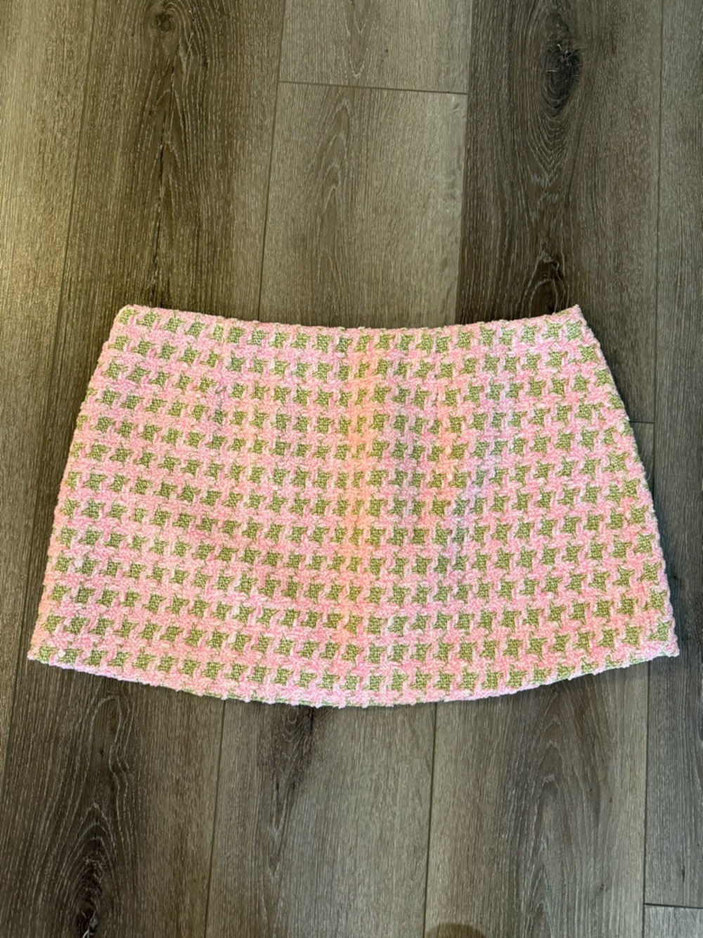 Guizio Halstead Pink Mini Skirt Houndstooth Pattern Size Medium - Picture 5 of 9